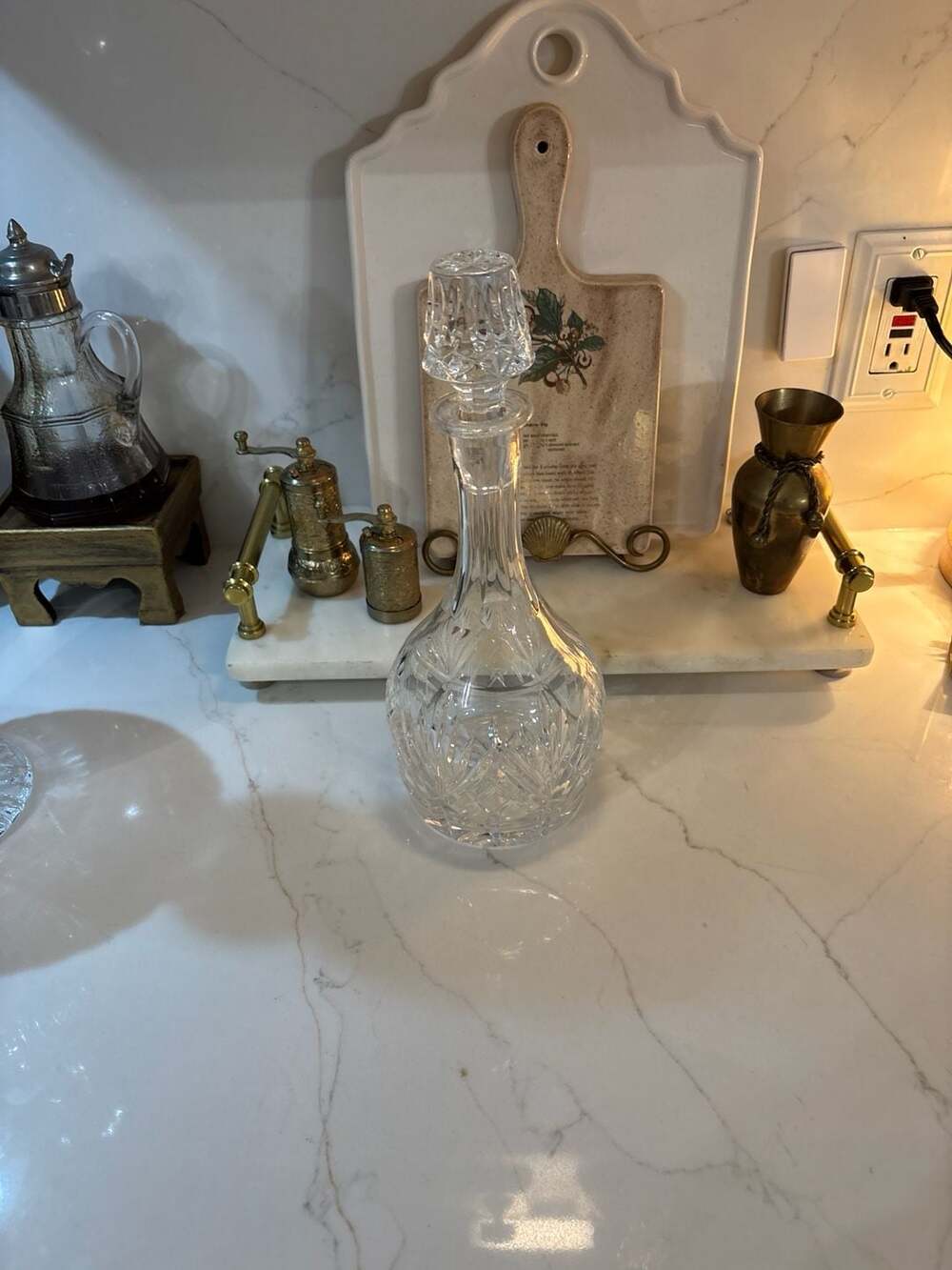 Waterford Lismore Crystal Wine Decanter with Stopper